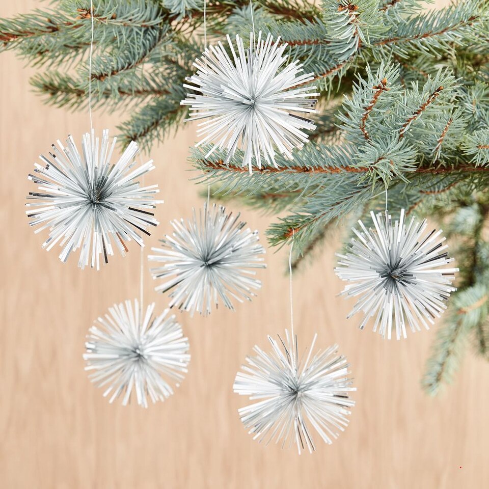 Foil Tinsel Ball Ornament West Elm Australia